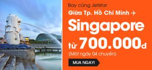 Jetstar khuyến mãi vé đi Singapore 700k