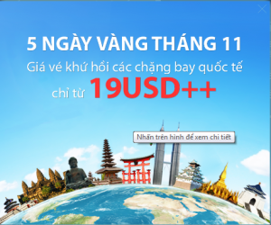 Vietnam Airlines tung vé máy bay khuyến mãi tháng 11 chỉ 19 USD