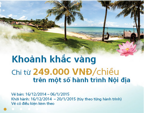 Hình ảnh Vietnam Airlines tung vé máy bay khuyến mãi chỉ từ 249k
