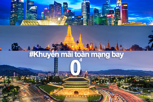 Vé máy bay khuyến mãi giá 0 đồng